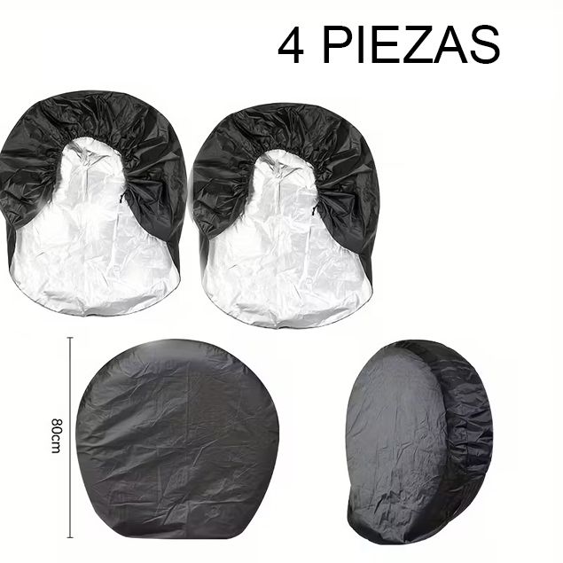 4 Fundas Protectoras Ruedas Autocaravana Camper