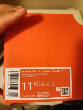 T45,5 Nike Air Max Alpha Trainer 5 grises