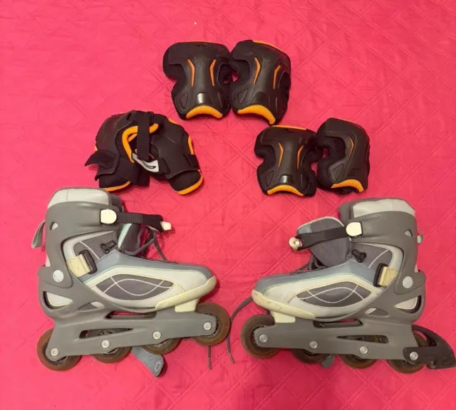 Patines en línea y protecciones talla ajustable