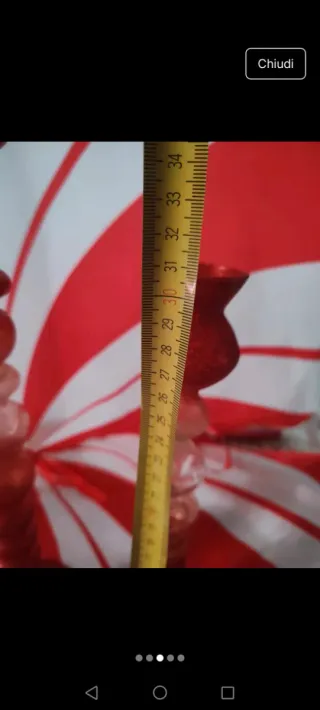 Set 2 Candelabri Natalizi Rossi