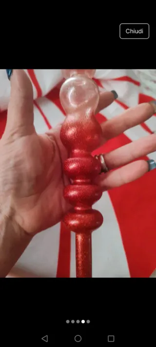 Set 2 Candelabri Natalizi Rossi