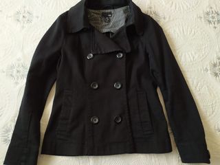 Cazadora tejido vaquero mujer negro