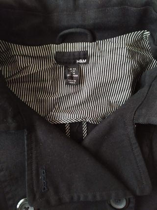 Cazadora tejido vaquero mujer negro