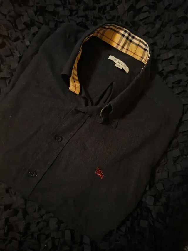 Camicia Burberry Nera a Quadri