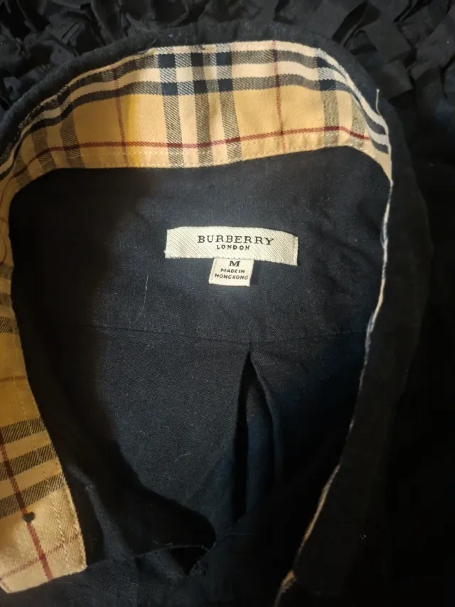 Camicia Burberry Nera a Quadri