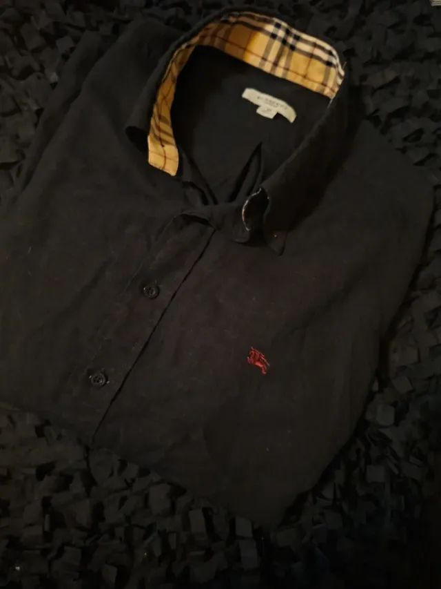 Camicia Burberry Nera a Quadri