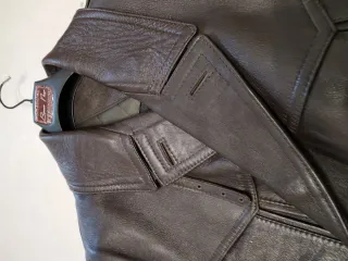 Chaquetón Cuero Vintage Marrón