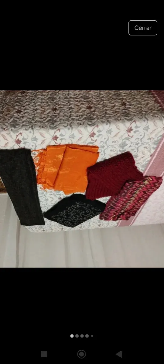 Lote pañuelos y fular naranja y rojo