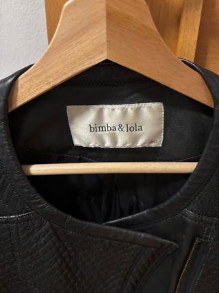 Cazadora Bimba y Lola Negra Cuero