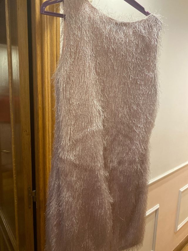 Vestido fiesta rosa pelo