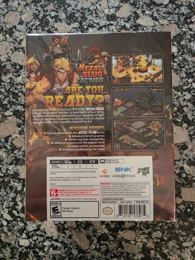 Metal Slug Tactics Nintendo Switch Edición Limitad