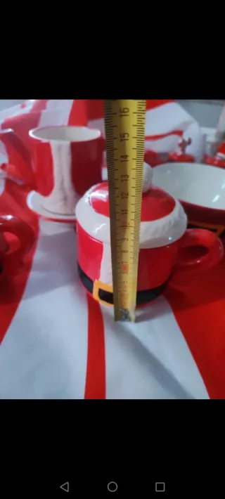 Set natalizio Babbo Natale ceramica