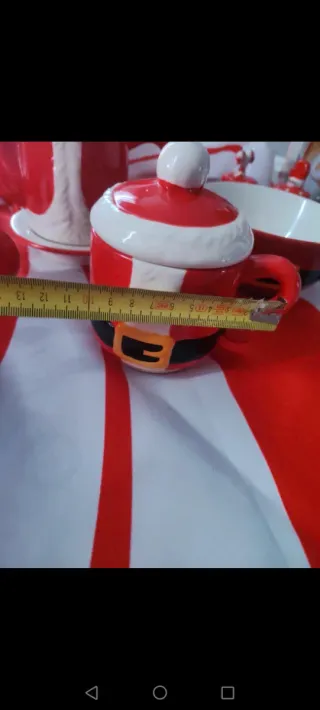 Set natalizio Babbo Natale ceramica