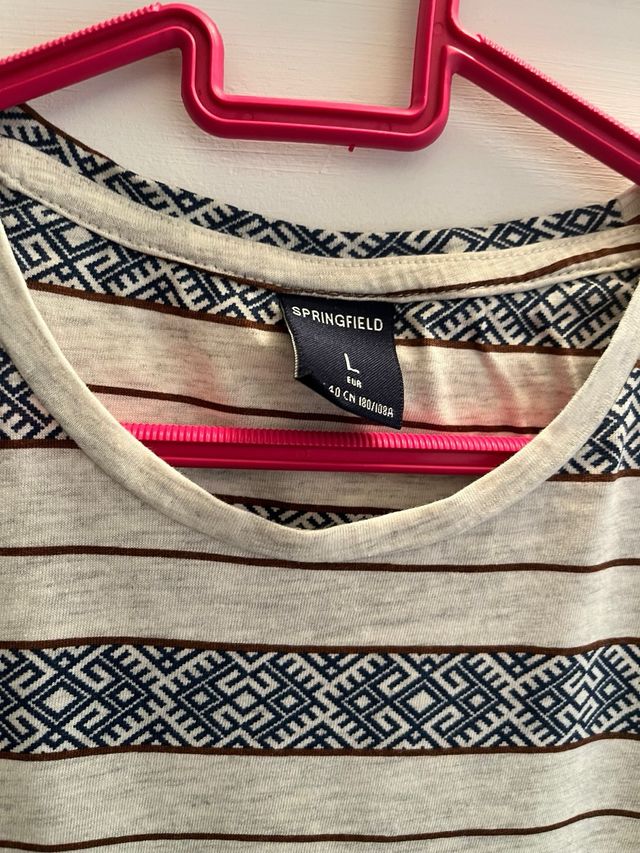 Camiseta Mangas Cortas Rayas Springfield