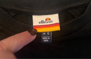 Camiseta Ellesse niña/mujer negra