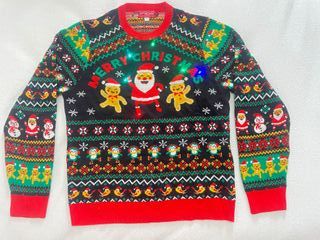 Suéter Navidad Jersey Con Luces Unisex Festivo
