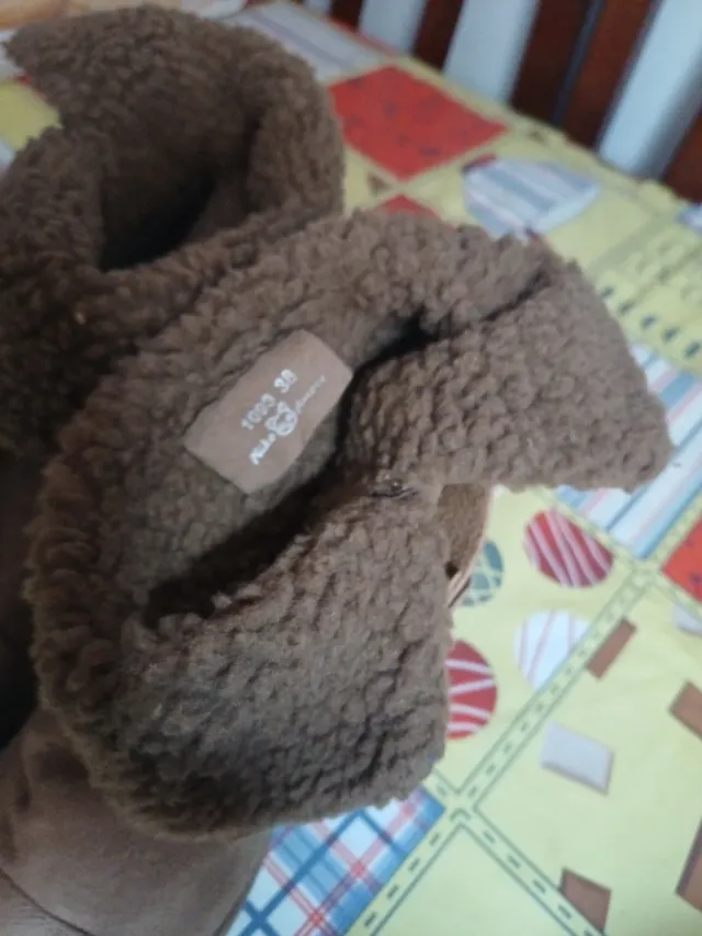 Botas beige/marrón talla 38