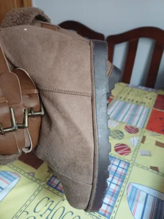 Botas beige/marrón talla 38