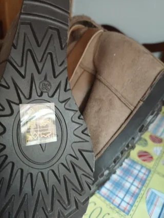 Botas beige/marrón talla 38