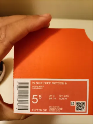 T36 Nike Free Metcon 6 Negras