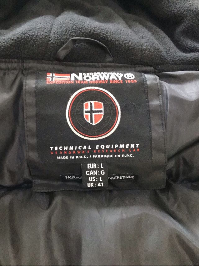 Chaqueta Geographical Norway Negra Talla L