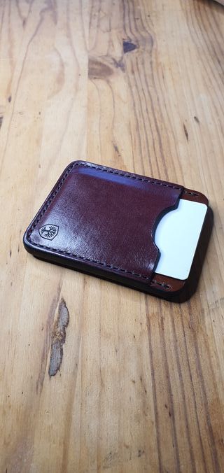 Tarjetero artesanal cuero personalizable