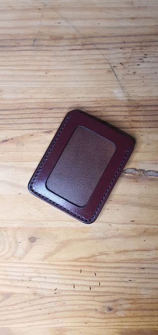 Tarjetero artesanal cuero personalizable