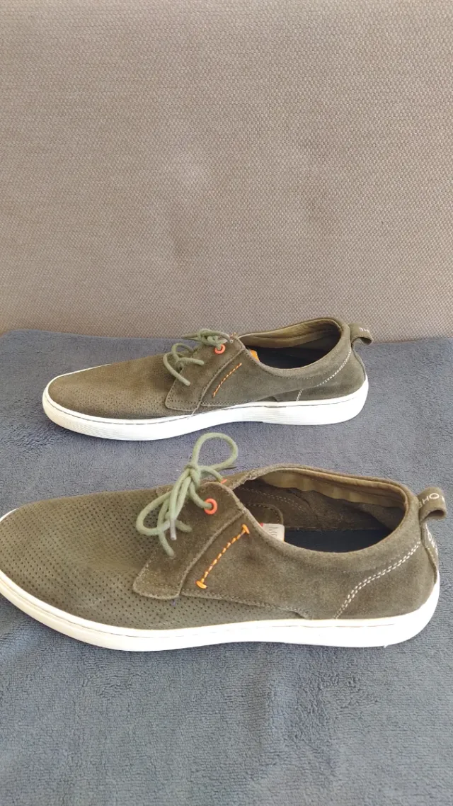 Sneakers Merohe, verde oliva, N° 44, forma stretta