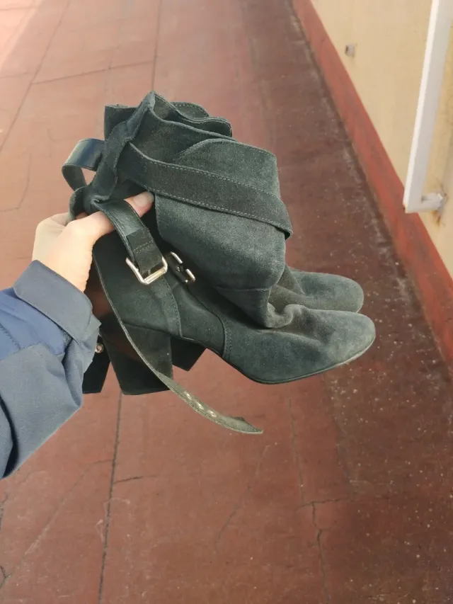 Botines tacón negros talla 41