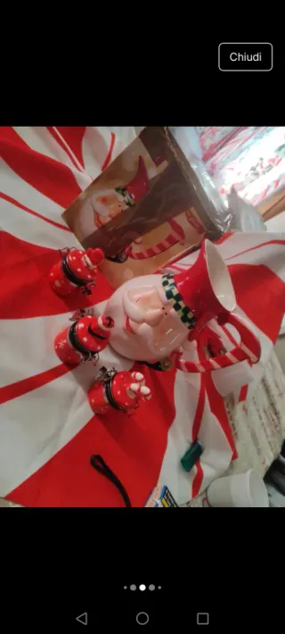 Set Natalizio Ceramica e Vetro