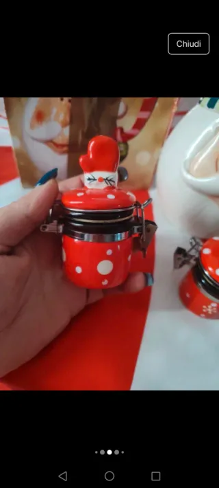 Set Natalizio Ceramica e Vetro