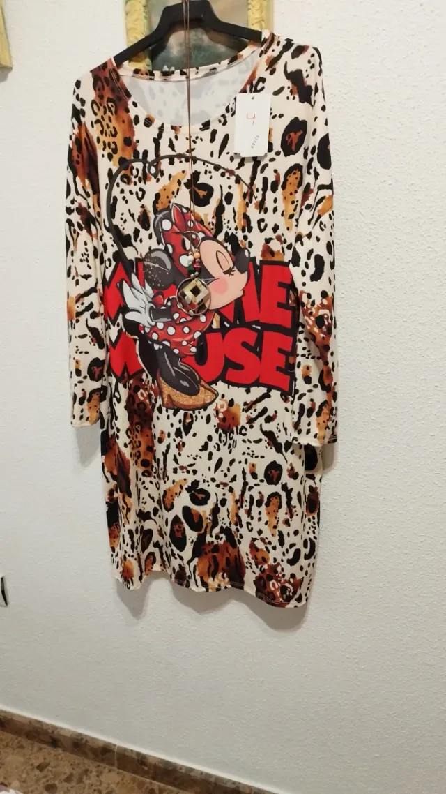 Vestido Minnie Mouse Talla XXXL Animal Print