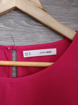 Camisa Sfera manga acampanada fucsia