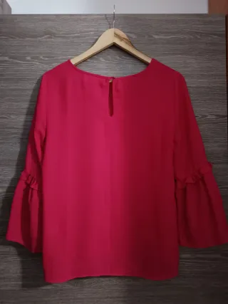 Camisa Sfera manga acampanada fucsia