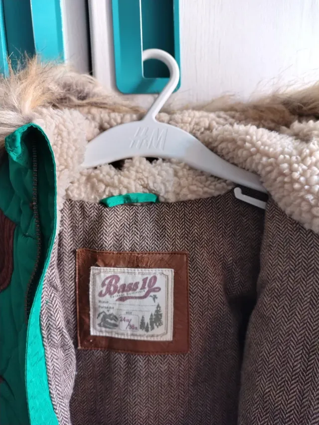 Chaquetón niño verde y marrón