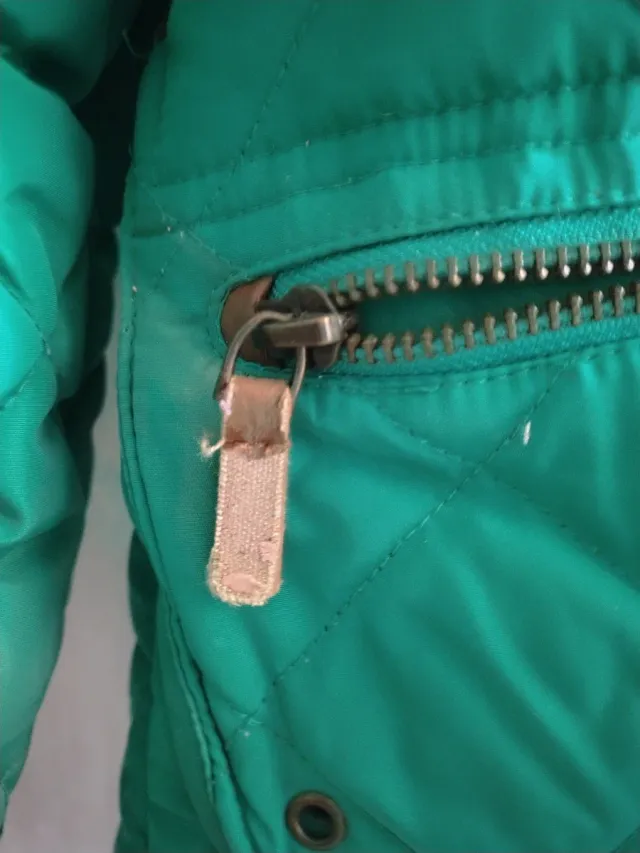 Chaquetón niño verde y marrón