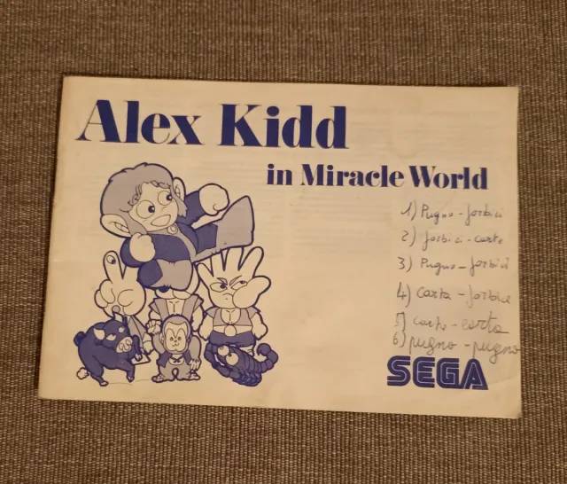 Libretto istruzioni Alex Kidd in Miracle World SEG