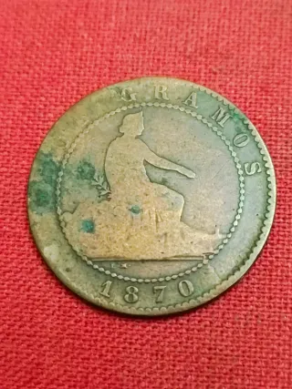 Moneda 10 Céntimos 1870 León