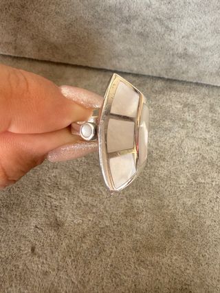 Anillo Plata Ley 925 Diseño Mosaico