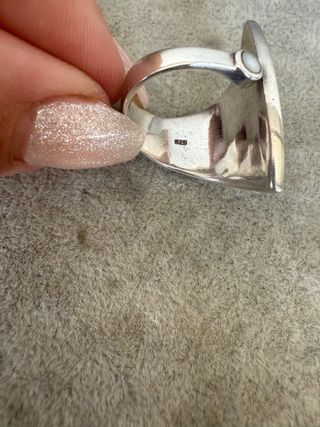 Anillo Plata Ley 925 Diseño Mosaico