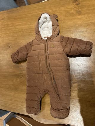 Mono de bebé marrón abrigado talla 56 cm