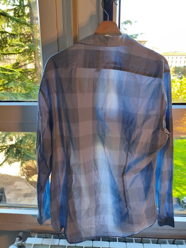 Camisa Calvin Klein cuadros azul Talla 44