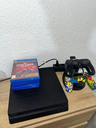 PS4 Slim 1TB Negra + Spider-Man Ed. Juego del Año