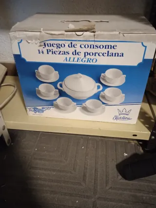 Juego Consomé Porcelana BBVA