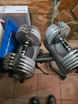 Mancuernas Ajustables 32kg y alguna mancuerna