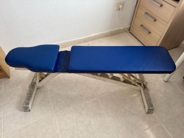 Banco de musculación profesional azul