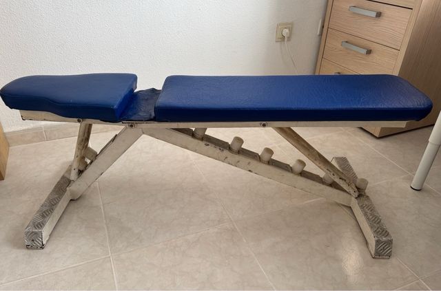 Banco de musculación profesional azul