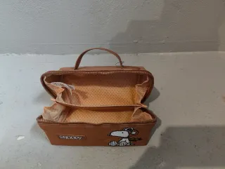 Neceser Snoopy vintage marrón