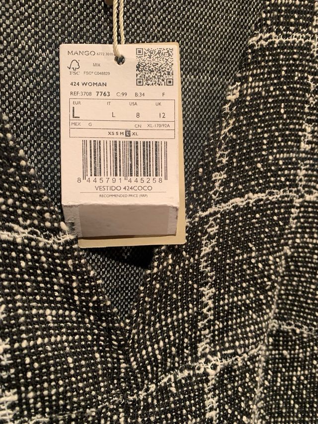 Vestido cuadros Mango a cuadros