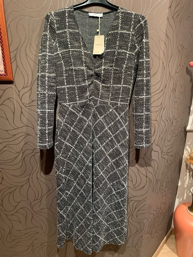 Vestido cuadros Mango a cuadros